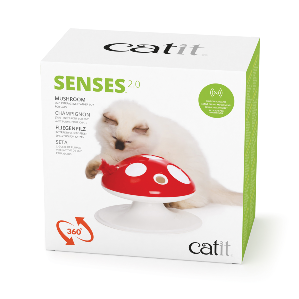 Catit Senses 2.0 Interactive Feather Toy - Mushroom - Image 4