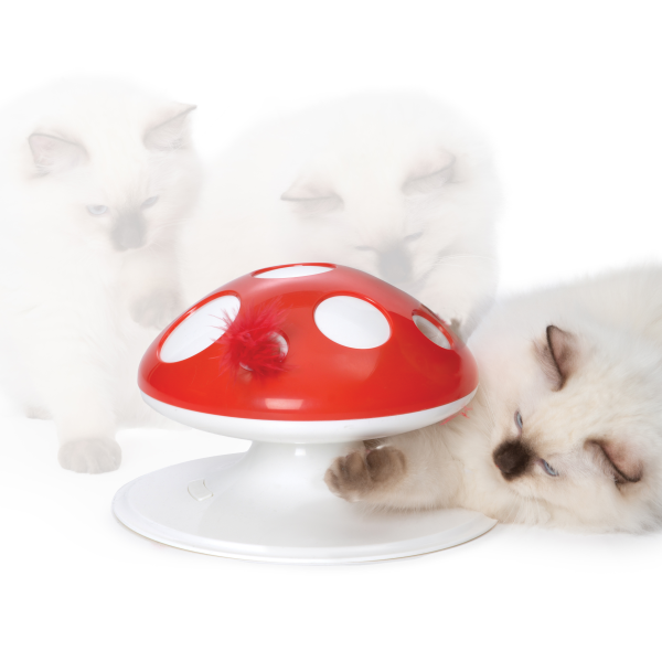 Catit Senses 2.0 Interactive Feather Toy - Mushroom - Image 3